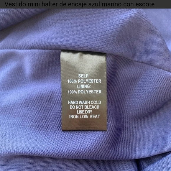 Lulu's Blue A-line Halter Cocktail Dress - Picture 8 of 8